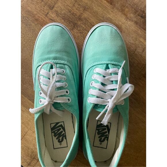 Vans Off The Wall Women's Size 7 W , men's size 5,5 Skateboard Shoes Aqua Mint B - Picture 8 of 8